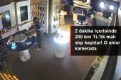 2 dakika içerisinde 200 bin TL’lik malı alıp kaçtılar! O anlar kamerada