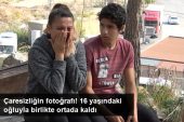 Çaresizliğin fotoğrafı! Kaldıkları baraka yandı, şanssız bayan ve oğlu ortada kaldı