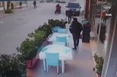Devrilen ağacın altında kalmaktan son anda kurtuldu