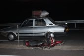 İzmir’de arabayla çarpışan motosikletin şoförü yaralandı