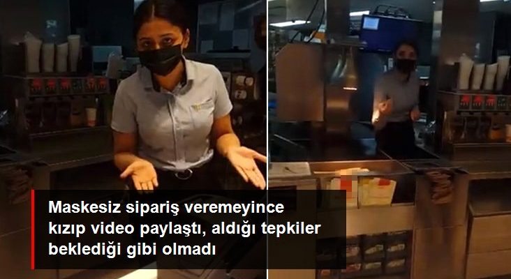 Maskesiz sipariş veremeyince sonlanıp görüntü paylaştı, aldığı reaksiyonlar beklediği üzere olmadı