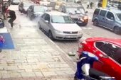Mevtin teğet geçtiği anlar kamerada