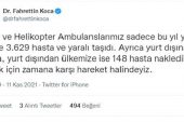 Son dakika haberleri: Bakan Koca’dan ‘hava ambulans filosu’ paylaşımı