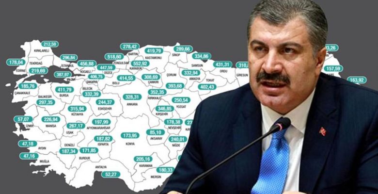Son Dakika! Karabük vilayetlere nazaran 100 binde görülen olay haritasında birinci sırada yer aldı