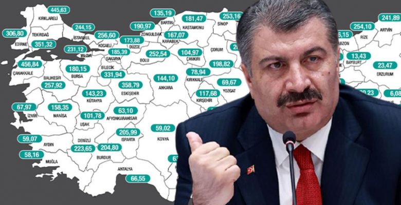 Bakan Koca, hadise haritasını paylaştı! İşte yoğunluğun en çok arttığı 9 ilimiz