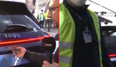 Canlı yayında TOGG’un bagajını açan muhabir, vazifelinin hışmına uğradı: Açmayın dedik