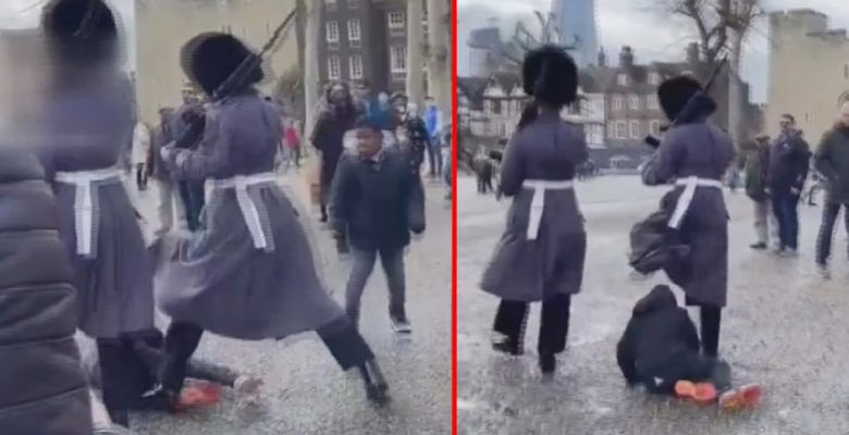 İngiltere bu olayı konuşuyor! Muhafız önüne çıkan çocuğu ezip bu türlü geçti