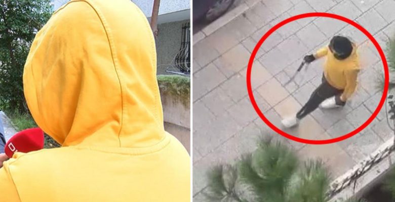 İstanbul’da sokakta kılıçla gezen sarı kapüşonlu gencin sırrı çözüldü