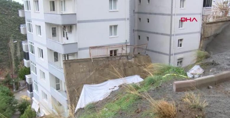 İSTİNAT DUVARININ ÇÖKTÜĞÜ BÖLGEYE TEDBİR ALINDI
