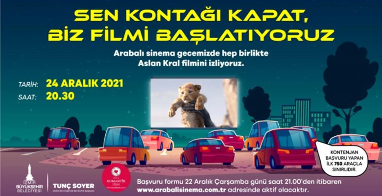 İzmir’de otomobilli sinema keyfi