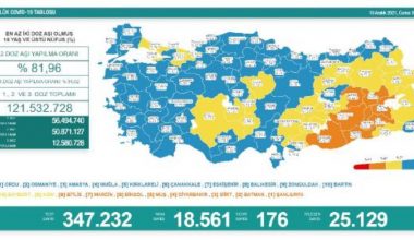 Koronavirüs salgınında günlük olay sayısı 18 bin 561 oldu