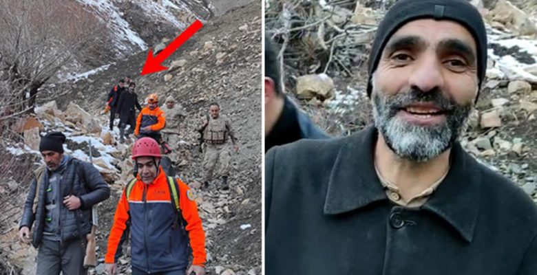 Meskenine kestirmeden gitmek isteyen vatandaş, dağda kayalıkların ortasında mahsur kaldı