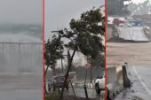 Meteoroloji’nin ihtarlarının akabinde fırtına Antalya’yı vurdu: Dalga uzunluğu 3 metreyi aştı, köprü çöktü